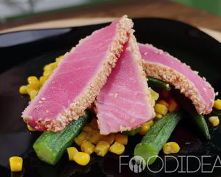 Рыбный стейк из тунца