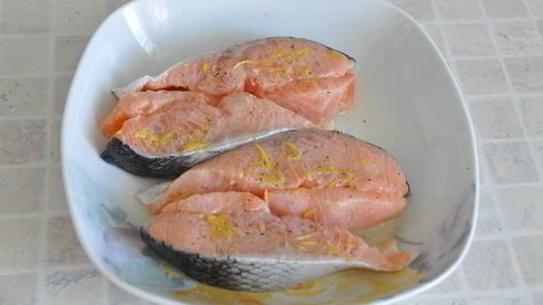 стейк из семги инь-янь