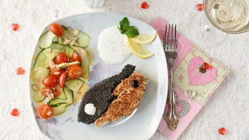 стейк из семги инь-янь