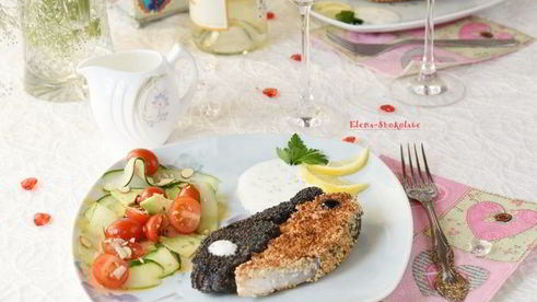 стейк из семги инь-янь