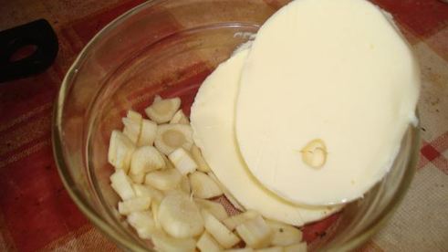 стейк с салатом микс