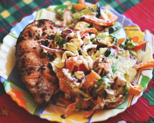 Стейк семги с лаймом и травами