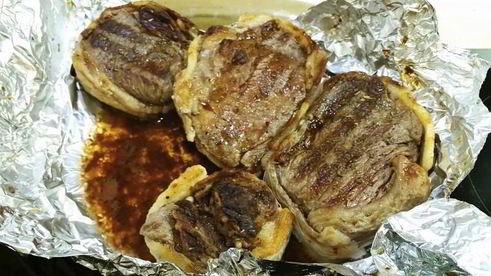 вкуснейший стейк из говядины на электрогриле