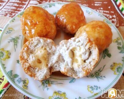 Куриные тефтельки с сыром