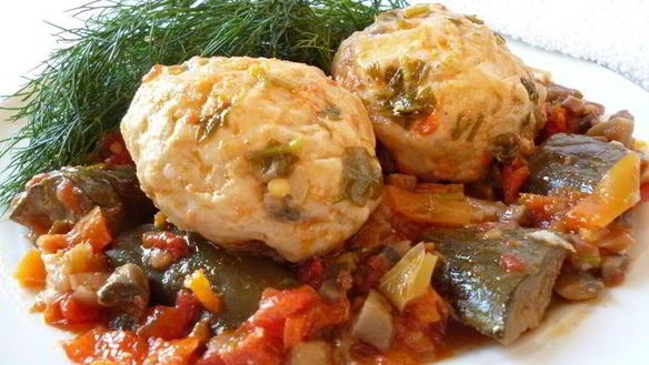 Рецепт Рыбно-грибных тефтельки, запеченные с овощами