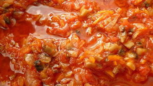 рыбно-грибные тефтельки, запеченные с овощами