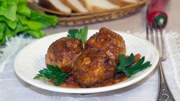 Рецепт Тефтелей без риса с подливкой в духовке