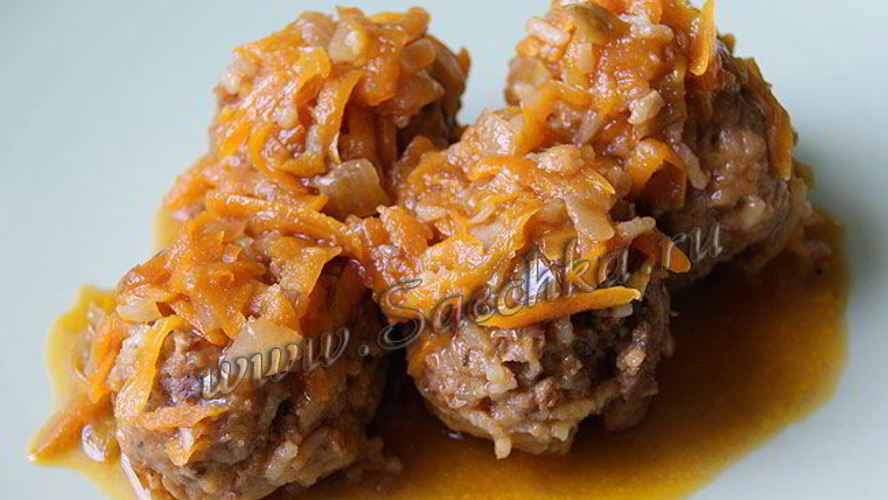 Рецепт тефтелей с рисом