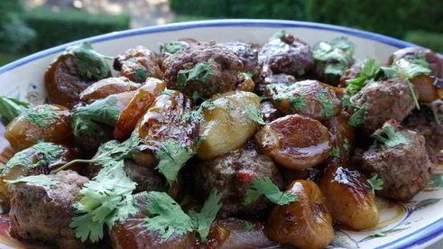 тефтельки из ягнятины с инжиром и луком-шалотом