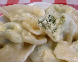 Вареники на кефире с творогом