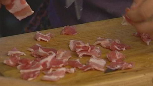 вареники с картофелем, беконом и укропом