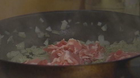 вареники с картофелем, беконом и укропом