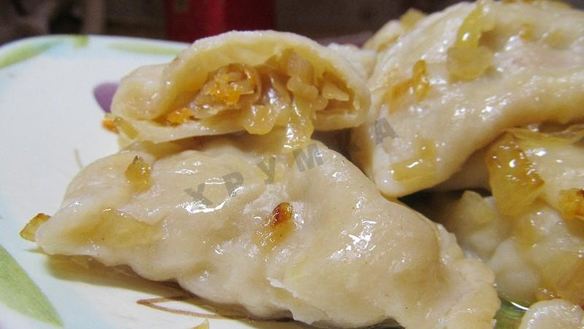 Рецепт Вареников с квашеной капустой постные