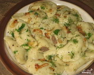 Вареники с печенью и картошкой