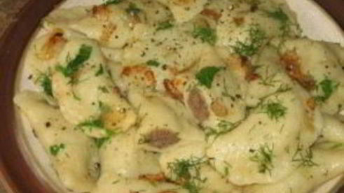 вареники с печенью и картошкой