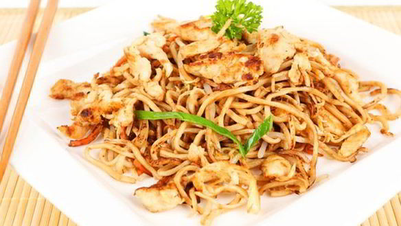 Рецепт Яичной вок лапша с курицей