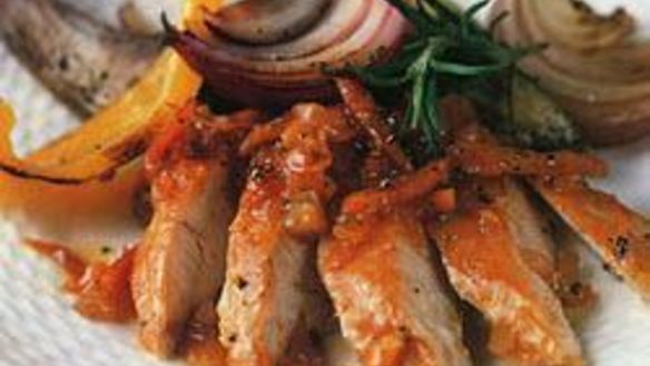 Рецепт Жаркого из курицы с апельсином