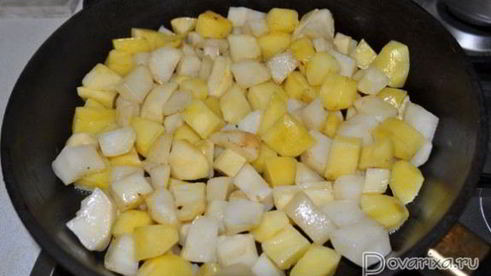 жаркое из печени с картофелем