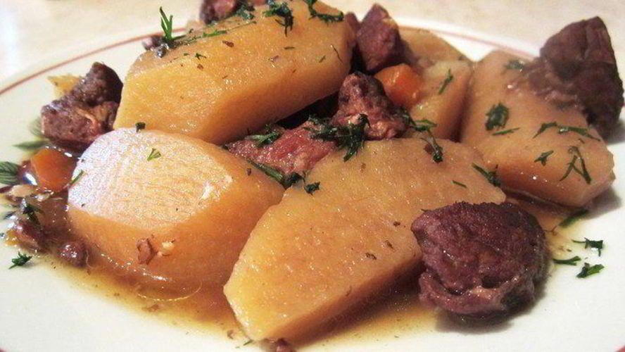 Рецепт жаркого по-домашнему в гранатовом соусе