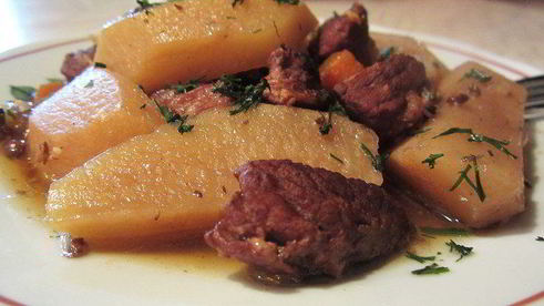 жаркое по-домашнему в гранатовом соусе