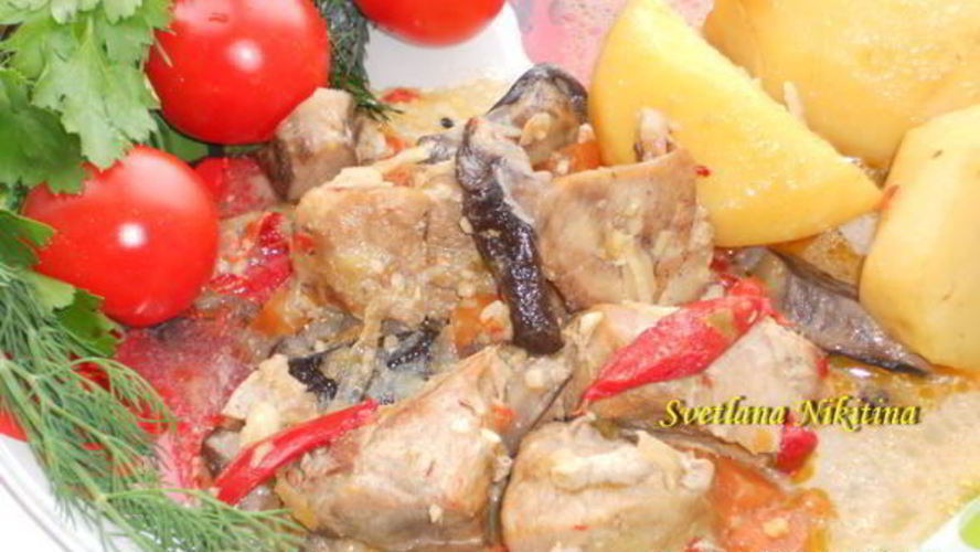 Рецепт жаркого с грибами в мультиварке