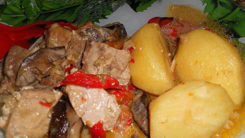 жаркое с грибами в мультиварке