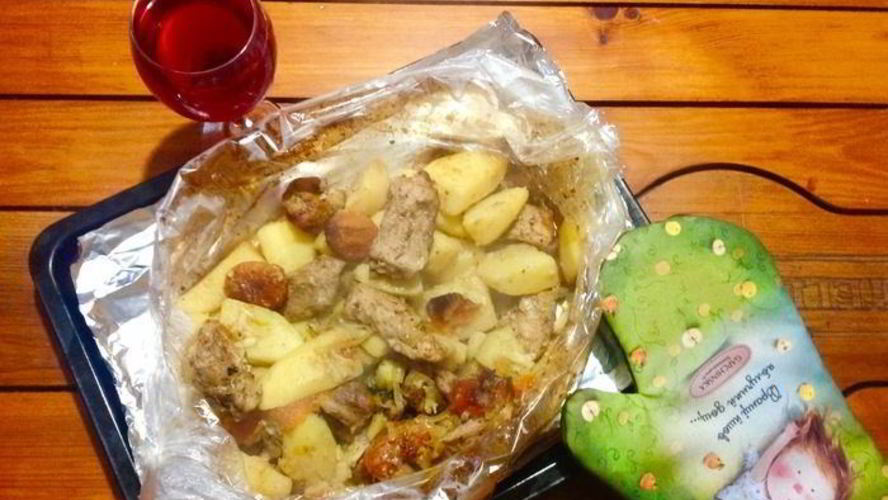 Рецепт жаркого в рукаве