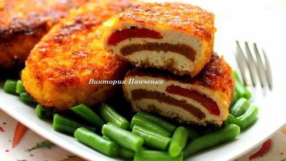 Рецепт Куриных зраз с болгарским перцем