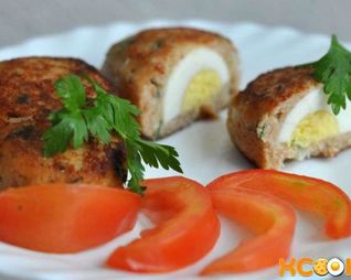 Рыбные зразы с яйцом