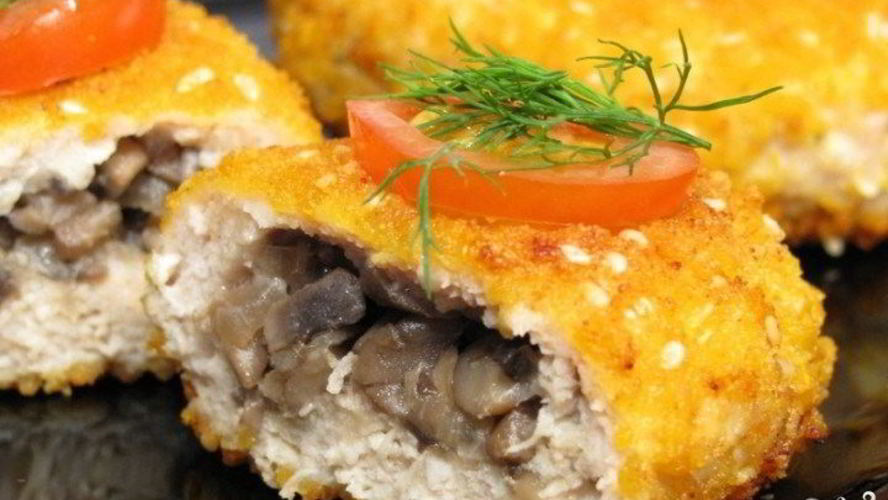 Рецепт зраз из индейки с грибами