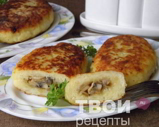 Зразы картофельные с грибами