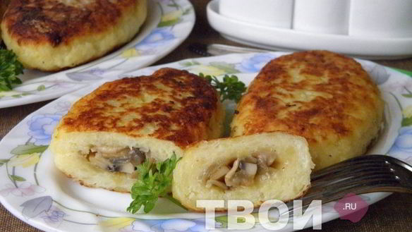 Рецепт Зраз картофельных с грибами