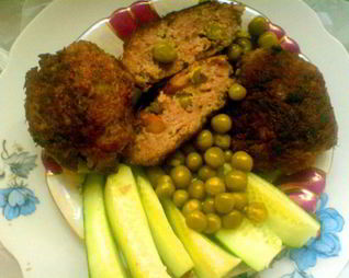 Зразы мясные с бобовыми