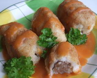 Зразы с рисом и фаршем