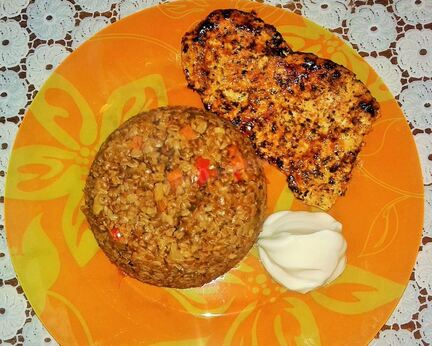 Гречка с грибами в микроволновке