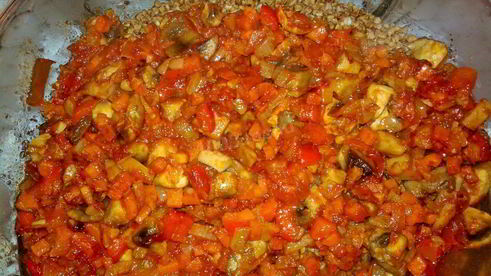 гречка с грибами в микроволновке