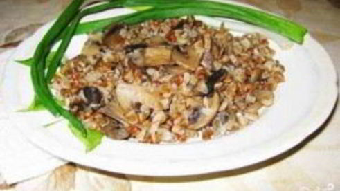 гречка с грибами в мультиварке