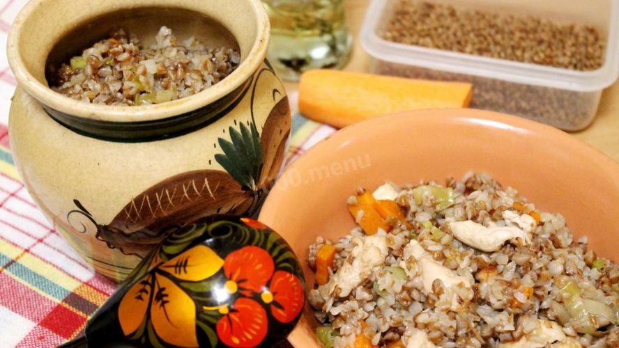 Рецепт гречки с курицей в горшочке