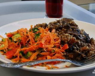 Гречка с лисичками в казане