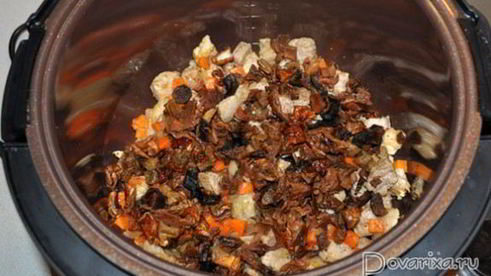 гречка с мясом и грибами в мультиварке