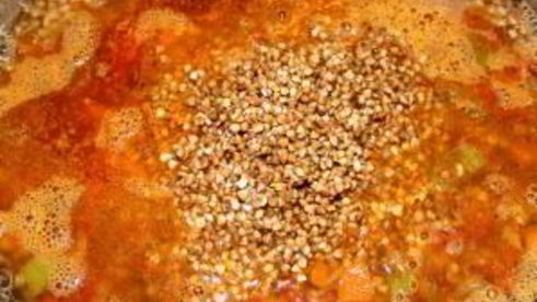 гречка с мясом в духовке