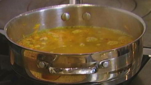 гречка с овощами, козьим сыром и белым вином