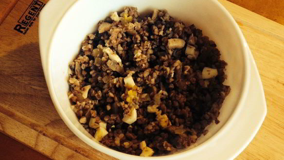 Рецепт Гречневой каши с яйцами и грибами