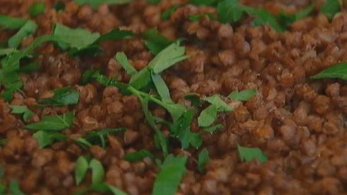 гречневая каша, запеченная с творогом