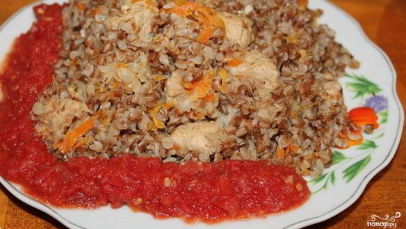 Рецепт Каши гречневой со свининой