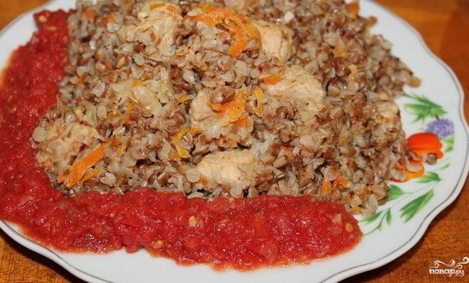 Каша гречневая со свининой