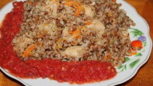 каша гречневая со свининой