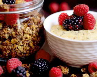 Каша из овсяных отрубей с семенами чиа