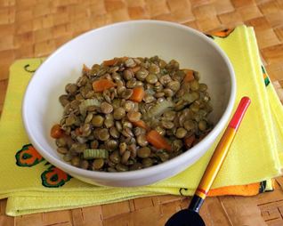 Каша из зеленой чечевицы