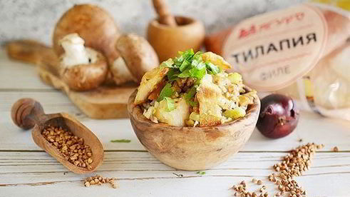 каша по-сибирски постная с рыбой